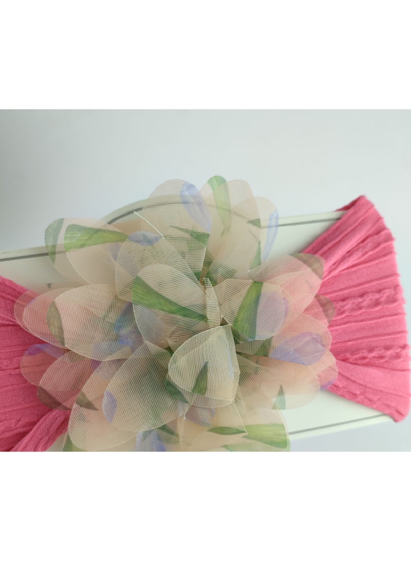 Baby & Kids Soft Headband Hair Accessory with Elegant Flower - Image 5